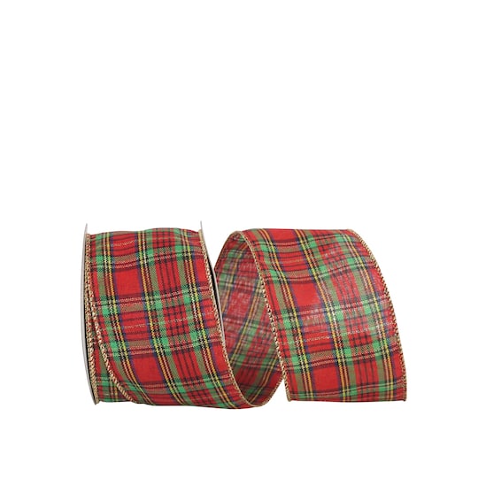 Reliant 2.5&#x22; Plaid Jerome Value Wired Ribbon
